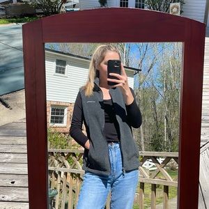 Dark Gray Columbia Fleece Vest